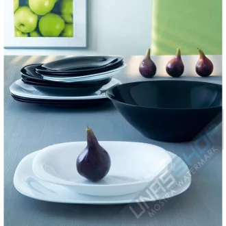 Serviciu de masa Luminarc Carine, 19 piese, Alb/Negru