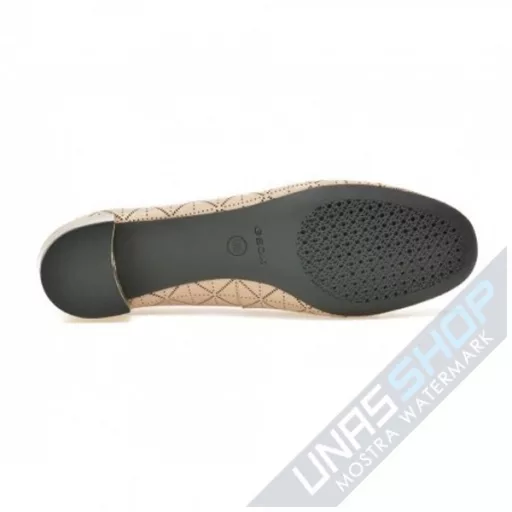 Pantofi bej, de dama, GEOX D72V8A, din piele naturala, Bej