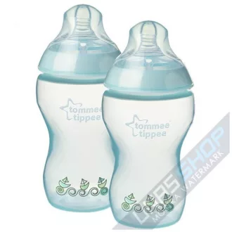 Biberon decorat Tommee Tippee PP, 2 buc, 340 ml, Bleu