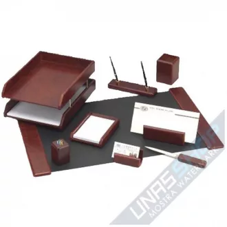 Set birou EVOffice, 9 piese, Lemn cires