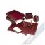 Set birou piele 7 piese grena