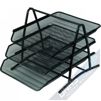 Set 3 tavi documente Metal Mesh negru