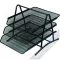 Set 3 tavi documente Metal Mesh negru