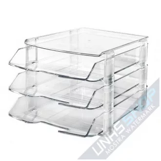   Set 3 tavi documente + 1 suport telefon fix, transparent cristal