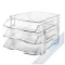 Set 3 tavi documente + 1 suport telefon fix, transparent cristal